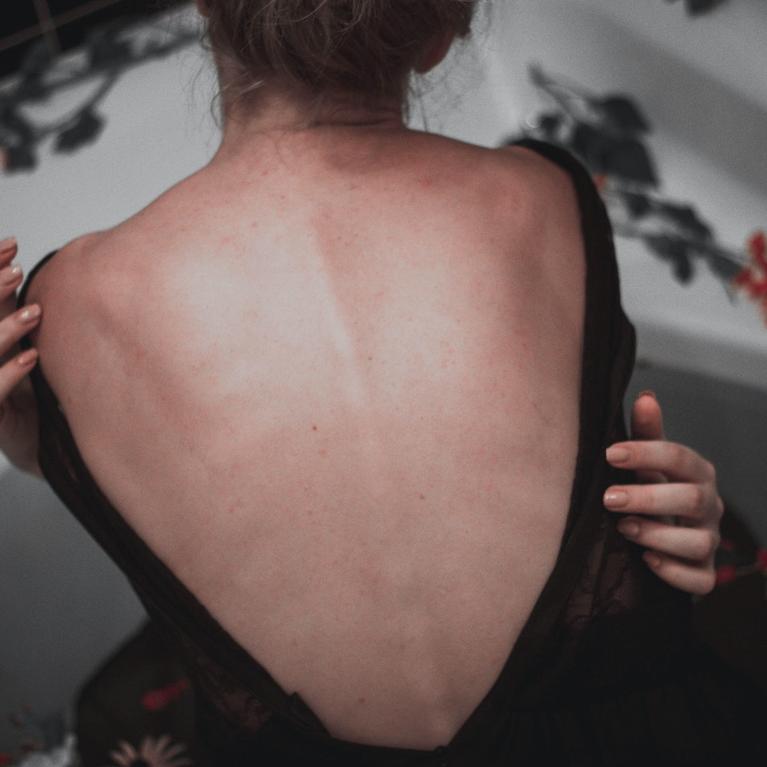a woman's spine